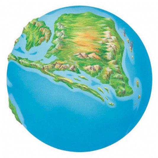 A map of Asia in Jurassic times