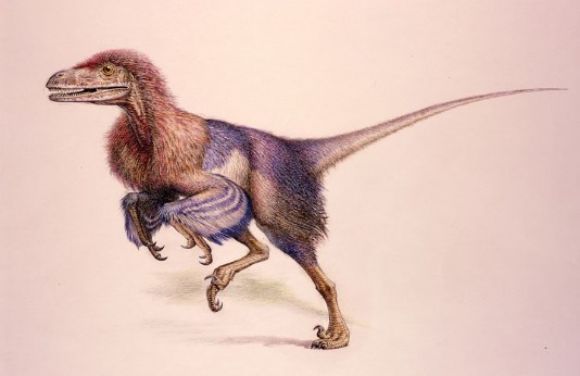 Deinonychus, a feathered dinosaur