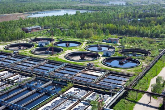 A sewage treatment plant 
