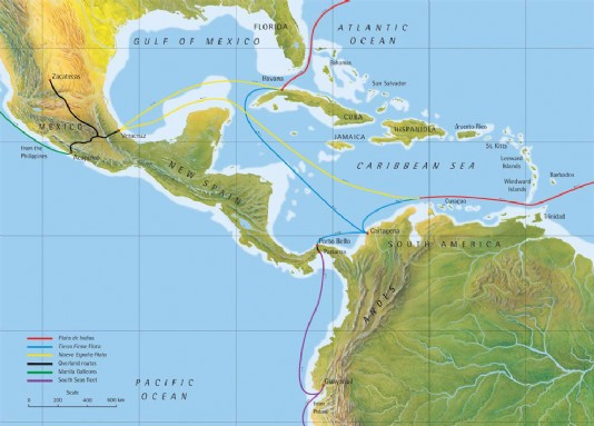 The sea and overland routes of the fleets
