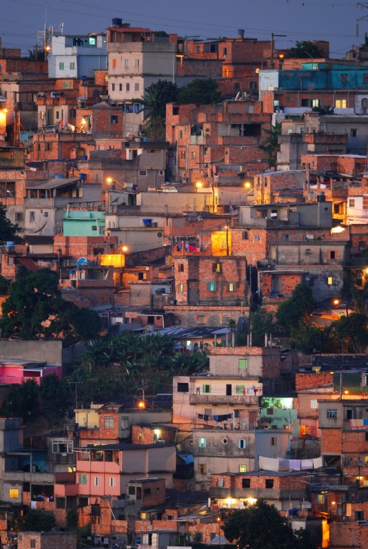 A favela, or shantytown, in Rio de Janeiro