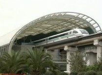 Maglev train in Shanghai, China