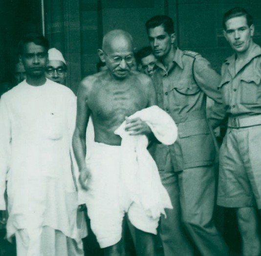 Gandhi wore a dhoti as a sign of abandoning riches.