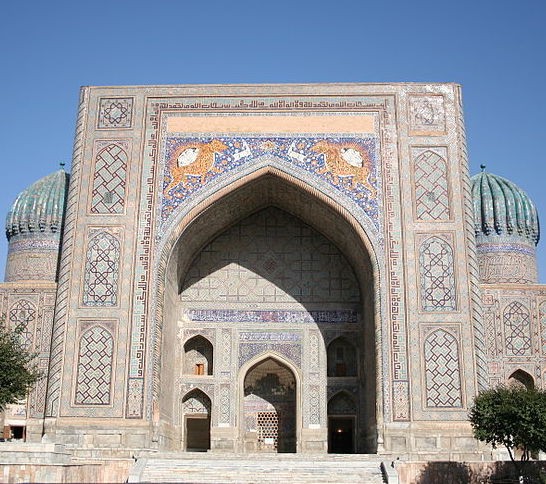 The Shir Dar madrasa in Samarkand, Uzbekistan