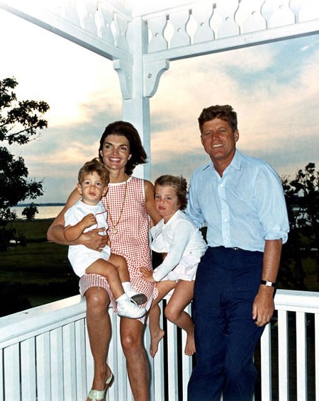 Kennedy with Jacqueline and their children