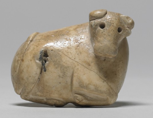 Mesopotamian marble calf, 3200–2900 BC