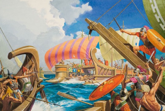 The Battle of Mylae in 260 BC