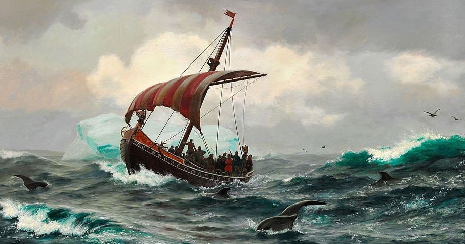 Viking explorers off the coast of Greenland