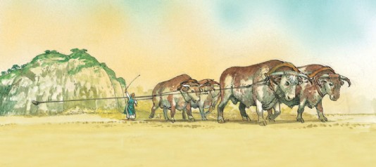 Gefjon with her four sons