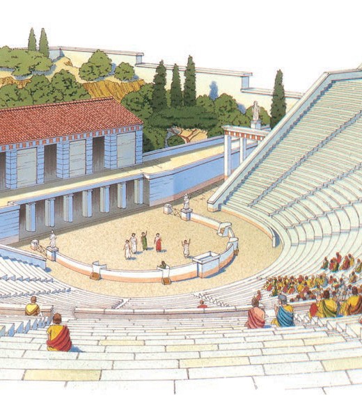 An ancient Greek amphitheatre