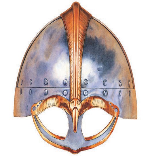 An iron helmet