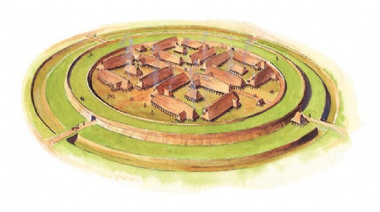 A fortress offered protection from enemy attack.
