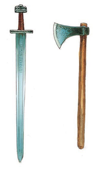 A sword and battle-axe