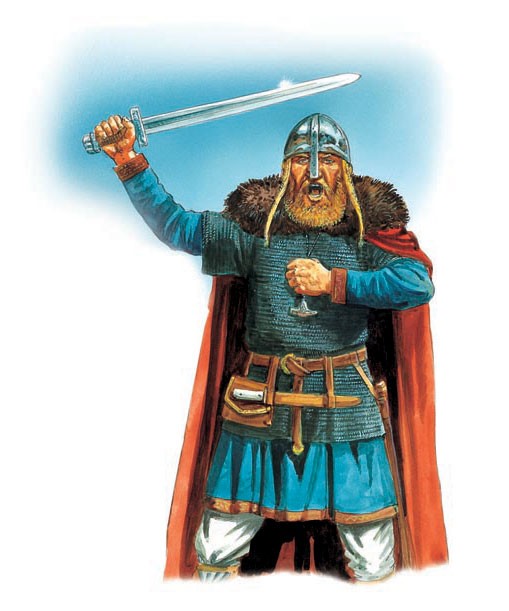 A noble Viking warrior armed with a sword