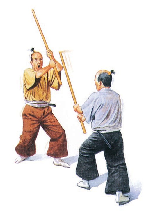 Samurai practise kenjutsu