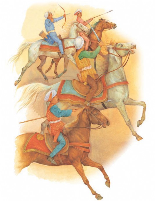 Arab horsemen, 9th century