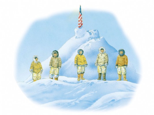 Peary and companions at the North Pole