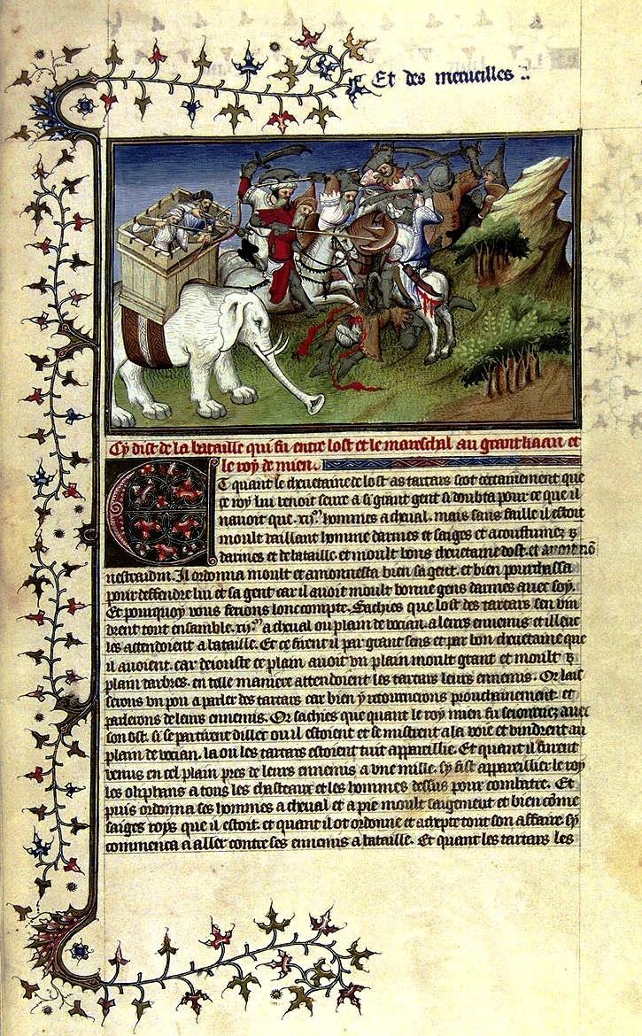 A page from "The Travels of Marco Polo"