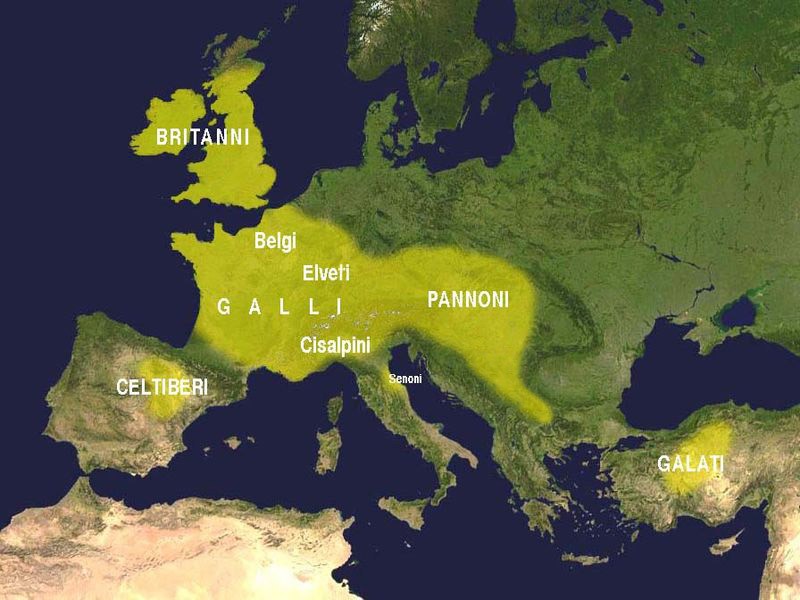 A map of Celtic Europe in the 3rd century BC
