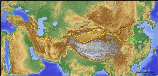 Map of the Silk Road