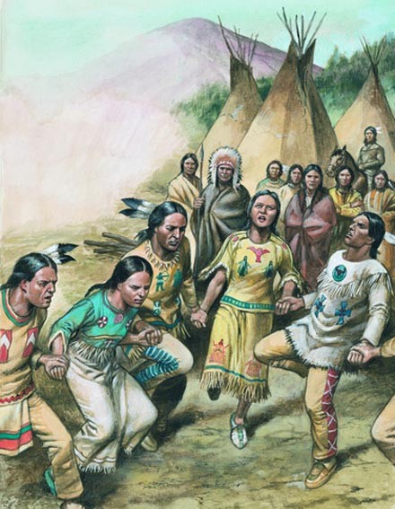 Ghost Dancers hoped for peace and prosperity.