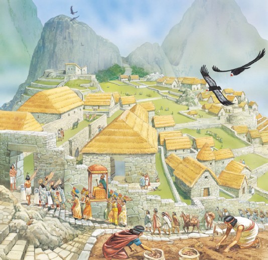 The Inca city of Machu Picchu, built around 1450