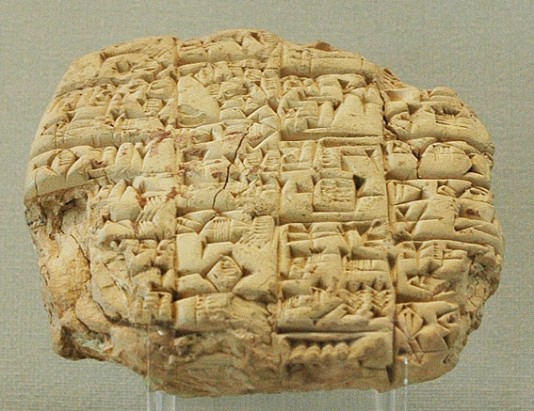 A letter from 2400 BC, written on a lump of clay 